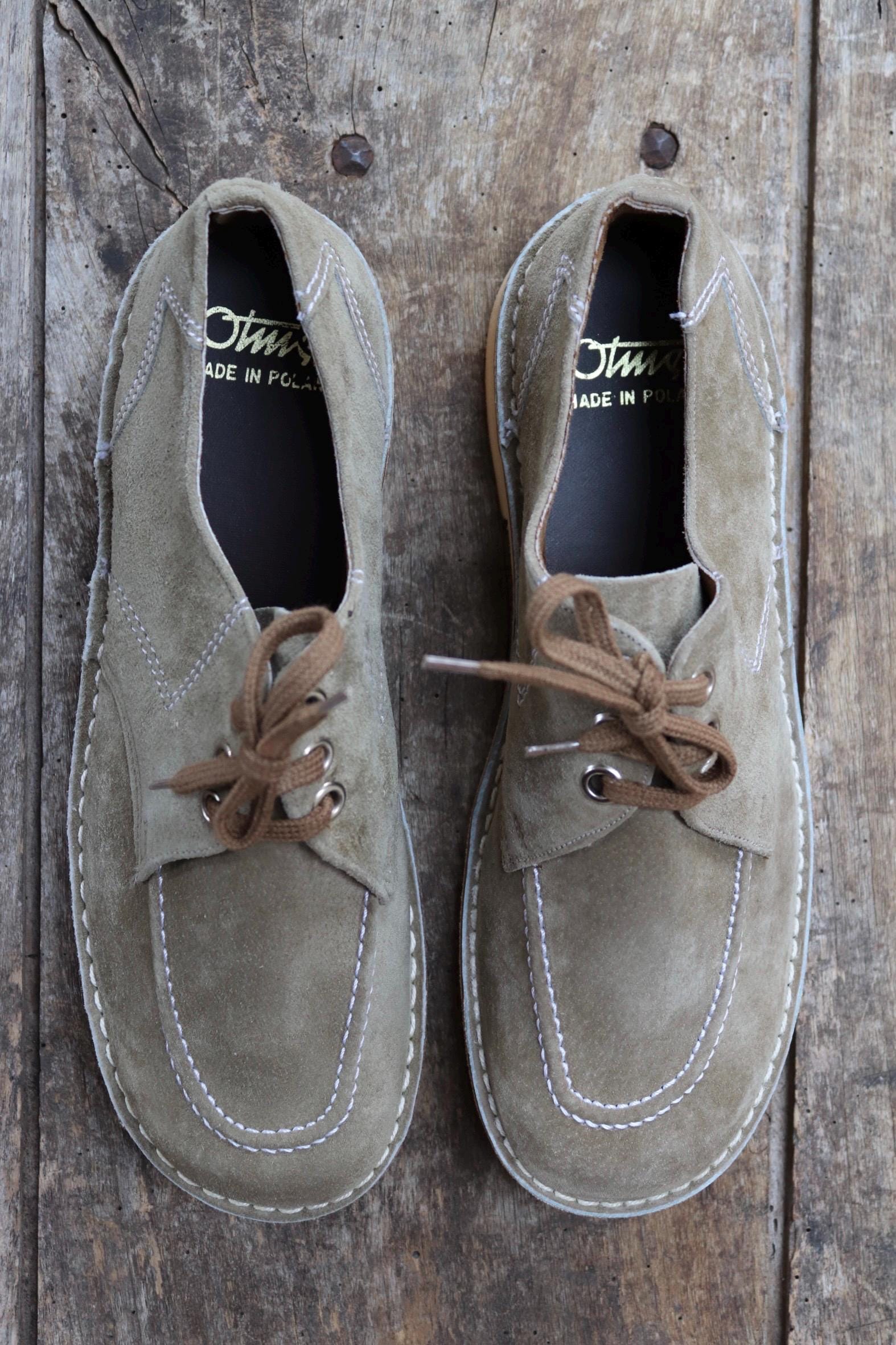 Vintage 1980s suede shoes - deadstock - hand made - mod style - crepe sole - UK size 9 - EUR 43