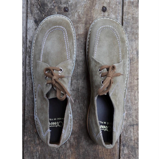Vintage 1980s suede shoes - deadstock - hand made - mod style - crepe sole - UK size 9 - EUR 43