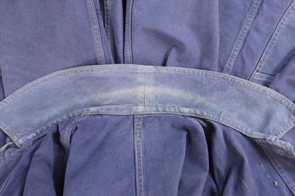 Vintage French blue workwear jacket - 1960s chore coat - cotton twill - 40” chest - bleu de travail