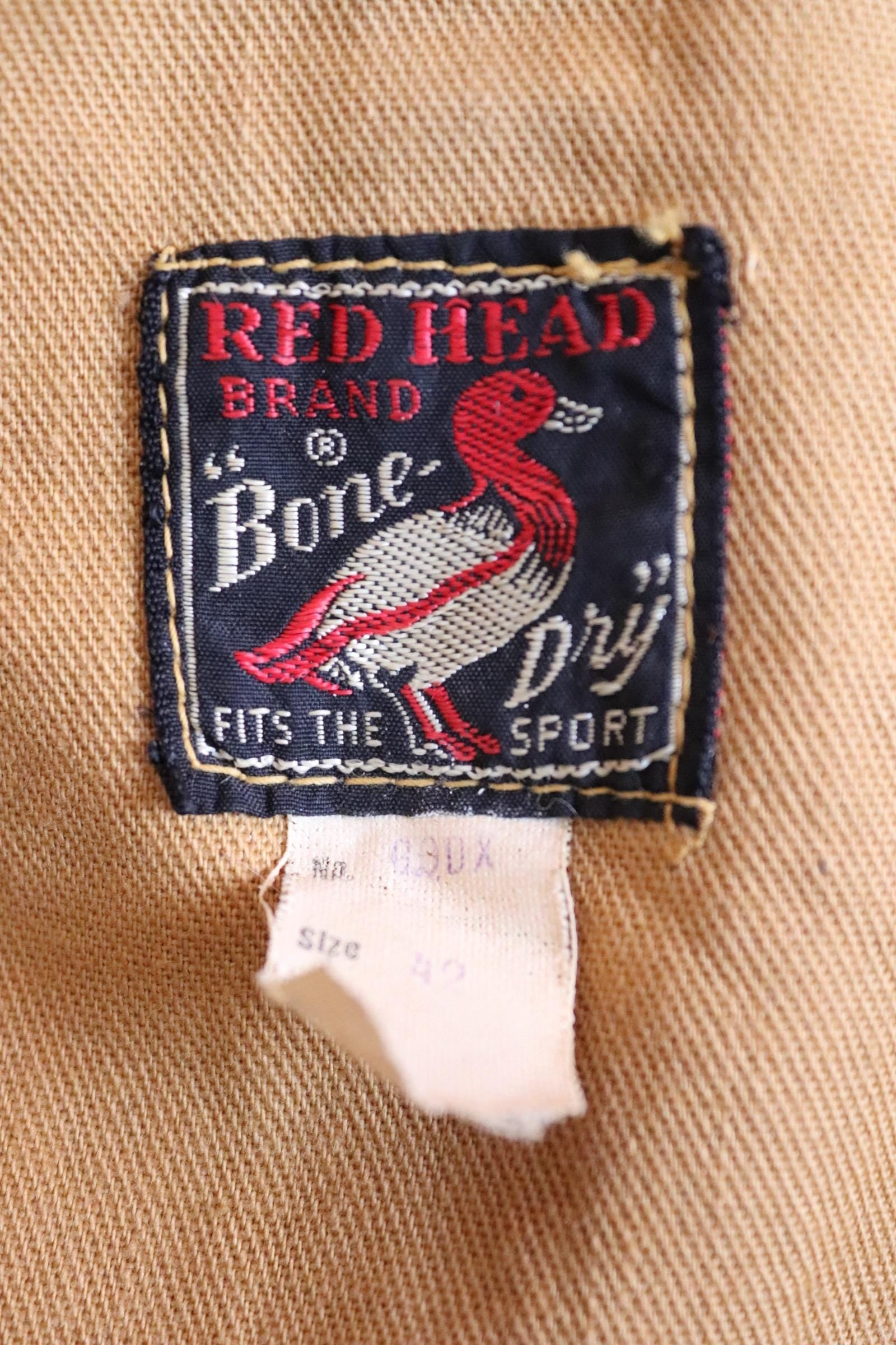 Vintage 1940s tin cloth hunting jacket - American workwear - duck cotton canvas - 48” chest - Red Head