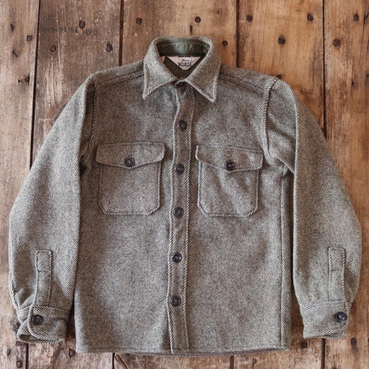 Vintage 1980s Woolrich camp shirt - wool CPO - 35” chest