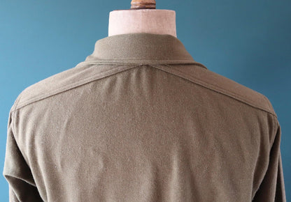 Vintage 1940s 50s US army infantry wool shirt - khaki green wool - 42" chest