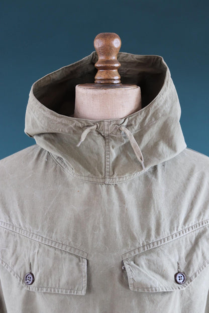 Vintage 1940s French army smock - 1950s military anorak - M47 - 54” chest