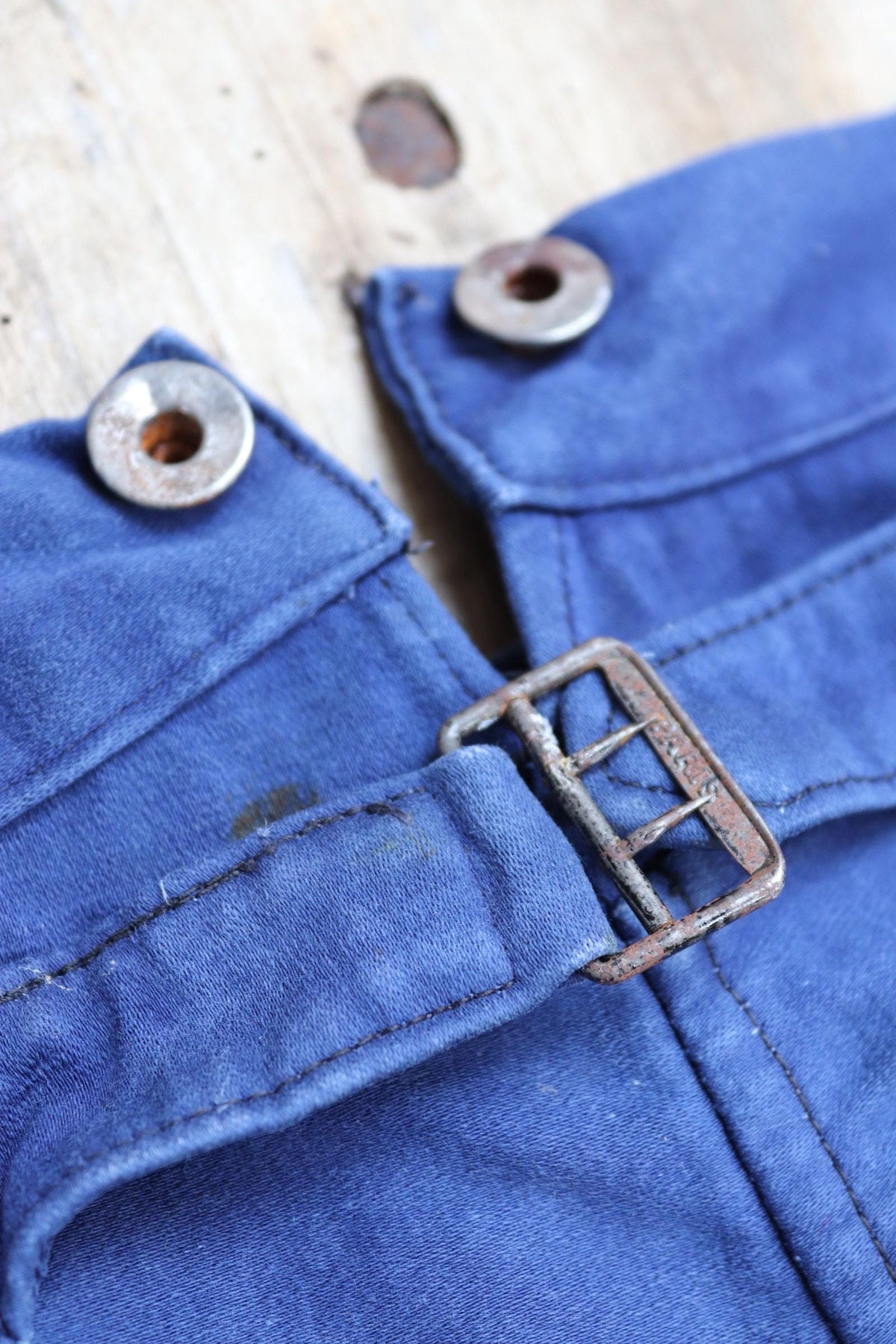 Vintage 1940s French workwear trousers - moleskin chore pants - 1940s buckle back - 32” x 25”