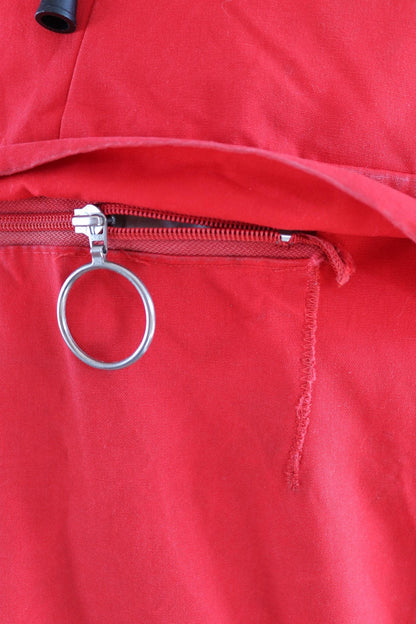 Vintage 1980s Norwegian skiiing smock - hiking anorak - 50” chest - fur hood