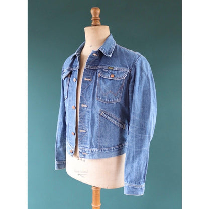 Vintage 1970s 80s Wrangler denim jacket - 39" chest - faded workwear