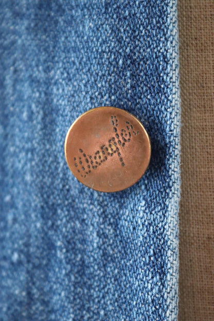 Vintage 1970s 80s Wrangler denim jacket - 39" chest - faded workwear