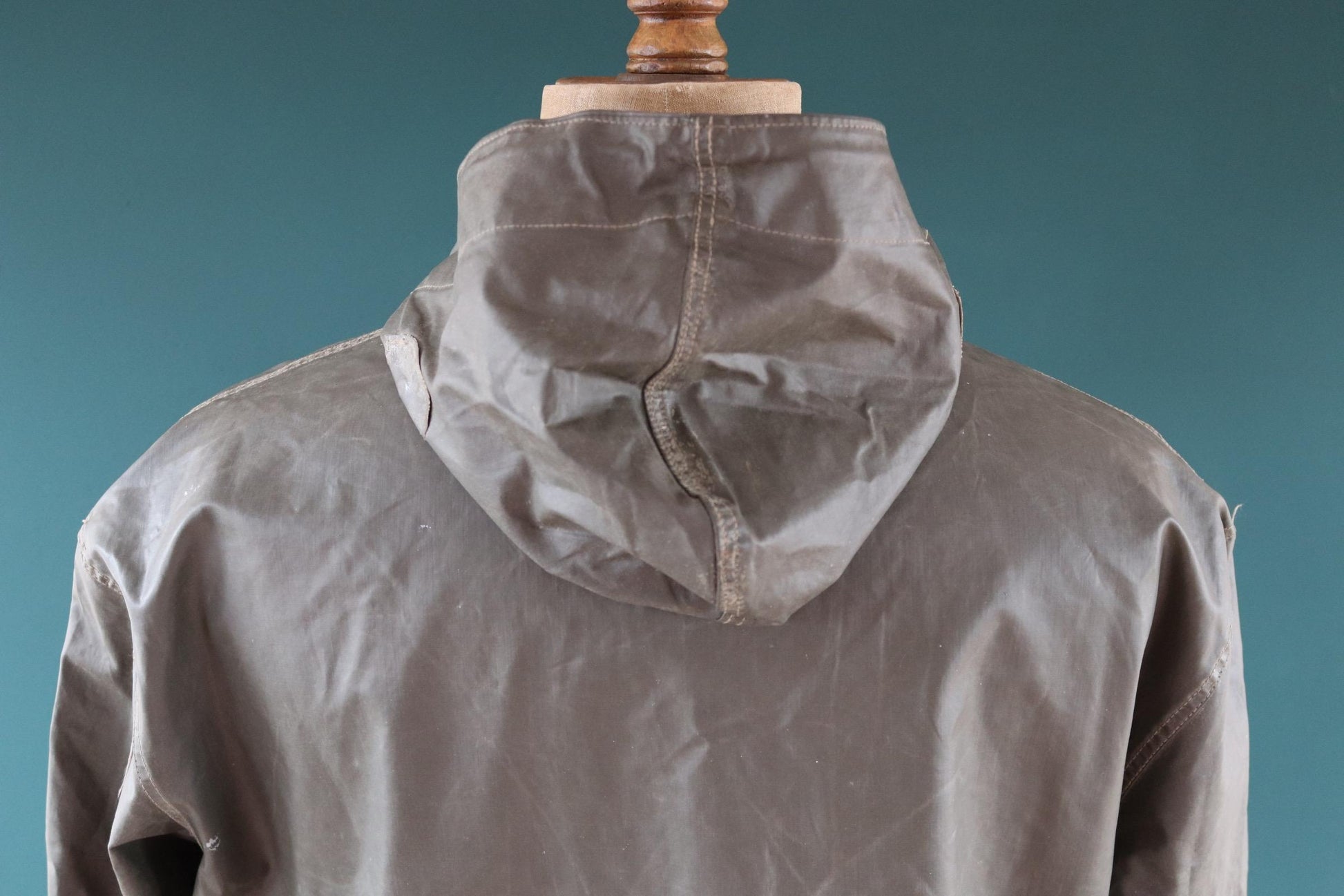 Vintage 1960s 70s Italian navy smock - foul weather anorak - military parka - sailor workwear - 52” chest