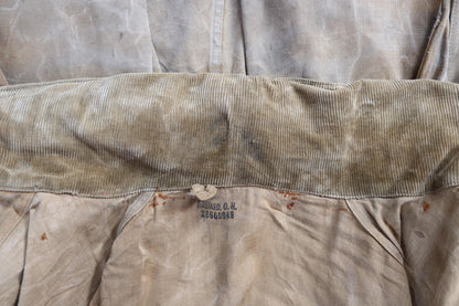Vintage 1940s duck cotton hunting jacket - American workwear - tin cloth - 48” chest - Red Head