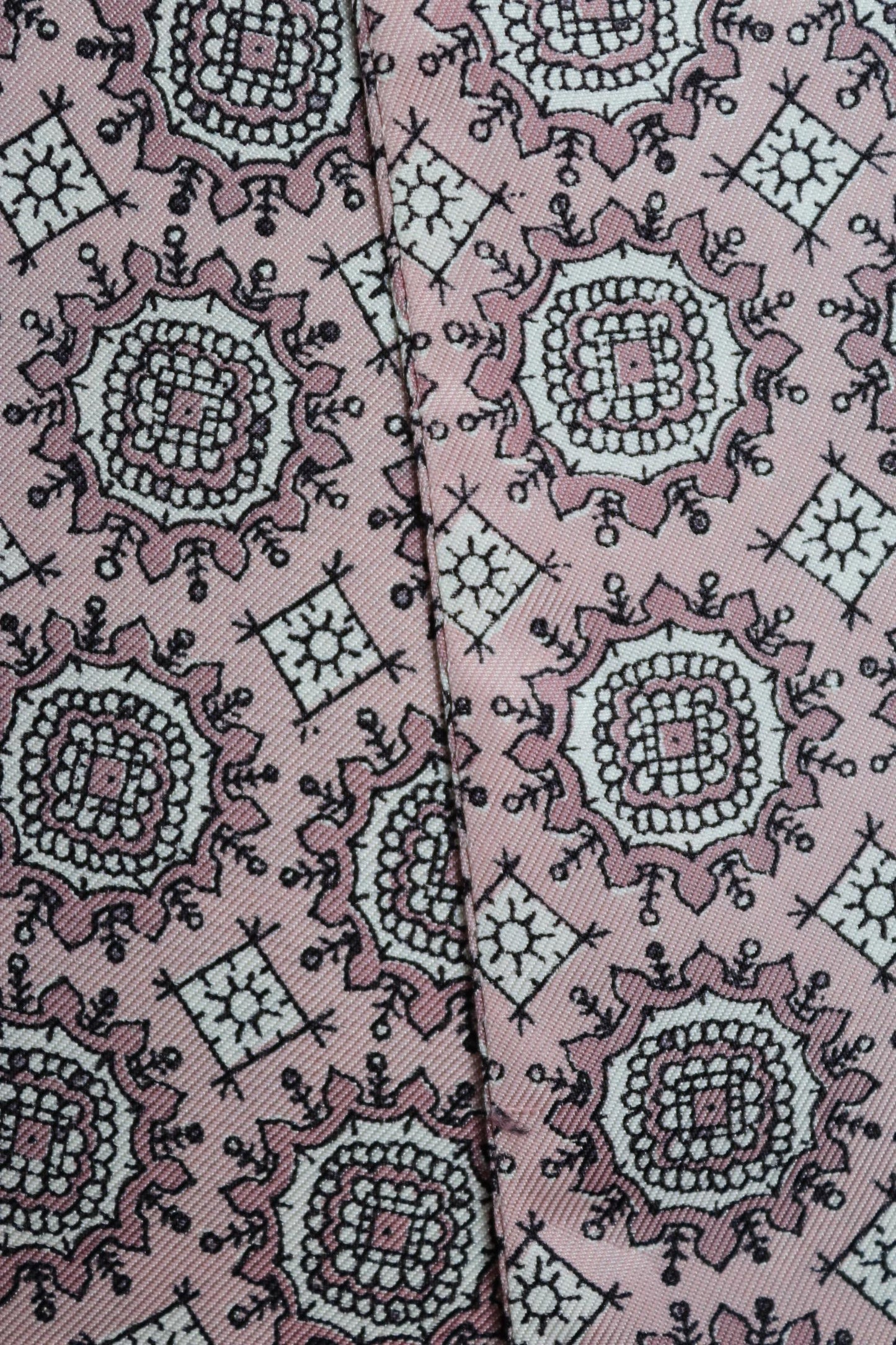 Vintage mens neck scarf - pink and white - mod style - Goodwood festival - wedding attire