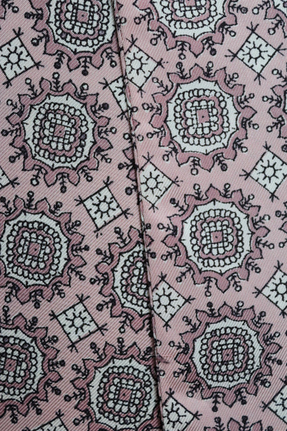 Vintage mens neck scarf - pink and white - mod style - Goodwood festival - wedding attire