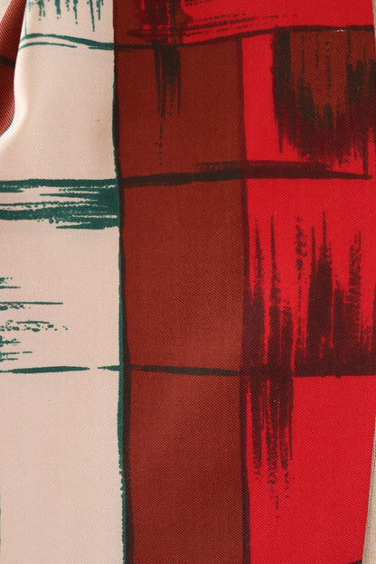 Vintage mens neck scarf - green and red - mod style - Goodwood festival - wedding attire