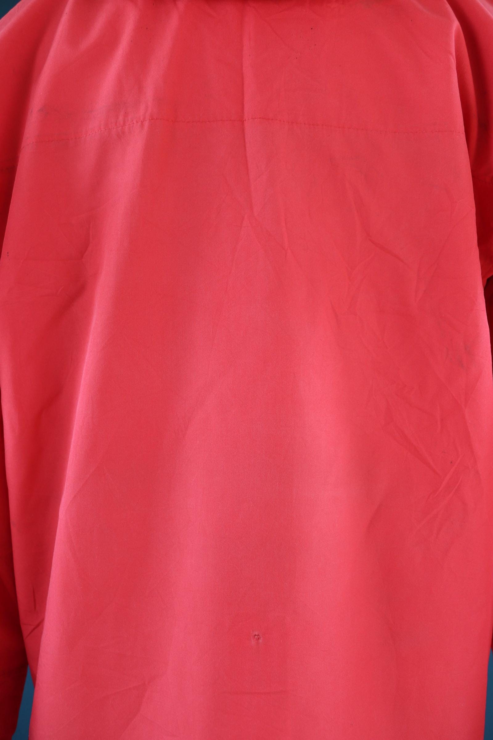 Vintage 1970s 80s red Norwegian smock - hiking anorak - 48” chest