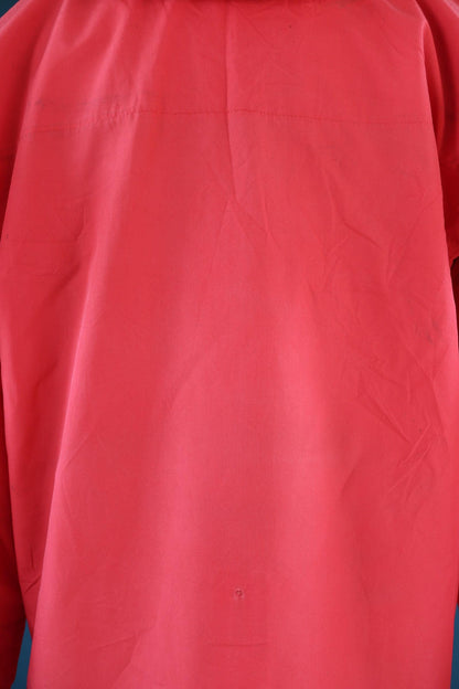 Vintage 1970s 80s red Norwegian smock - hiking anorak - 48” chest