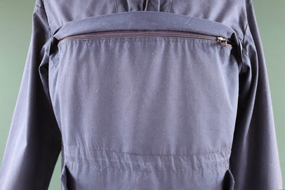 Vintage 1970s 80s blue Norwegian smock - skiing anorak - 44” chest