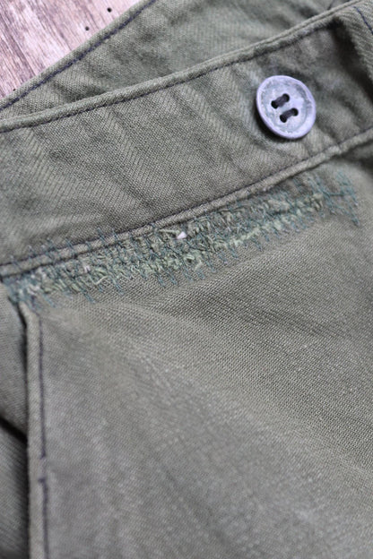 Vintage 1940s 50s Swedish army trousers - military workwear - cotton twill buckle back pants - utility field chore - 34” x 30”