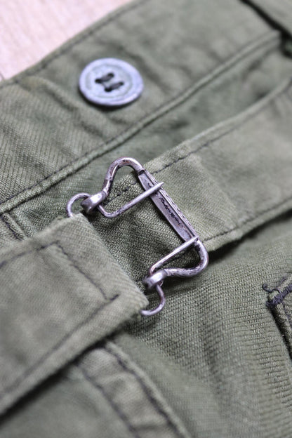 Vintage 1940s 50s Swedish army trousers - military workwear - cotton twill buckle back pants - utility field chore - 34” x 30”