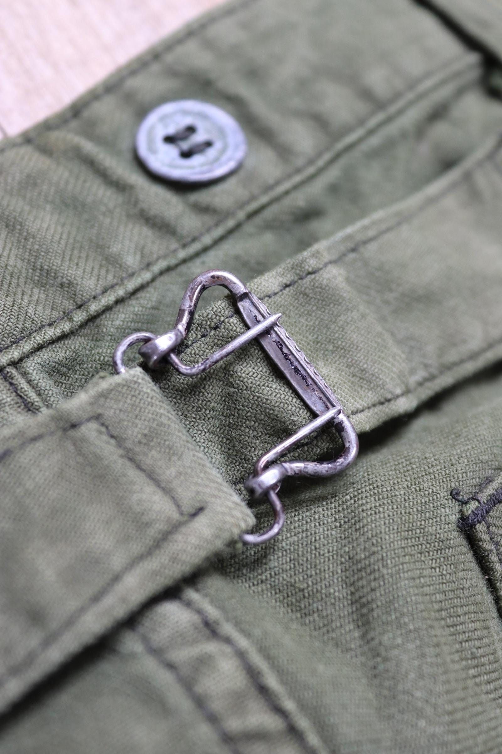 Vintage 1940s 50s Swedish army trousers - military workwear - cotton twill buckle back pants - utility field chore - 34” x 30”