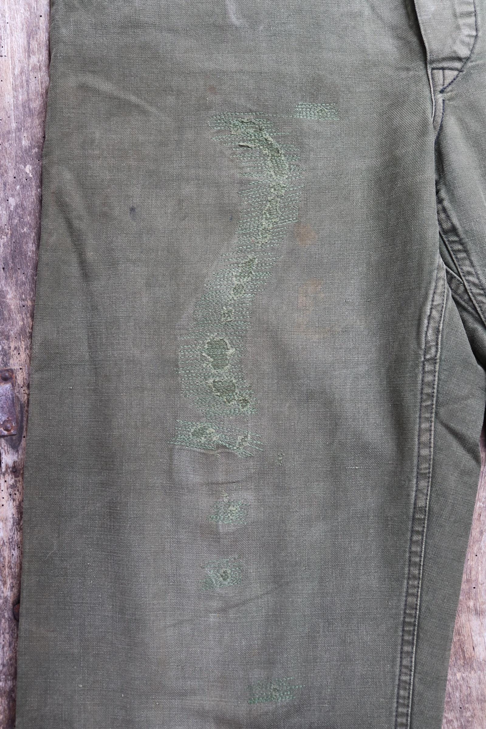 Vintage 1940s 50s Swedish army trousers - military workwear - cotton twill buckle back pants - utility field chore - 34” x 30”