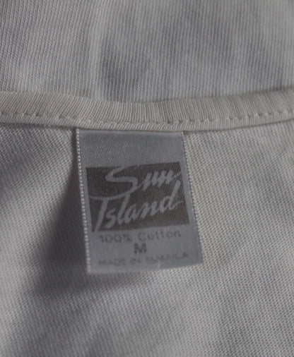 Vintage 1990s Jamaica faded neon vest - No Problem - surf style for beach or gym - singlet t shirt - 43” chest
