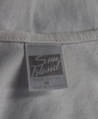 Vintage 1990s Jamaica neon vest - faded surf style - cotton singlet - 43" chest
