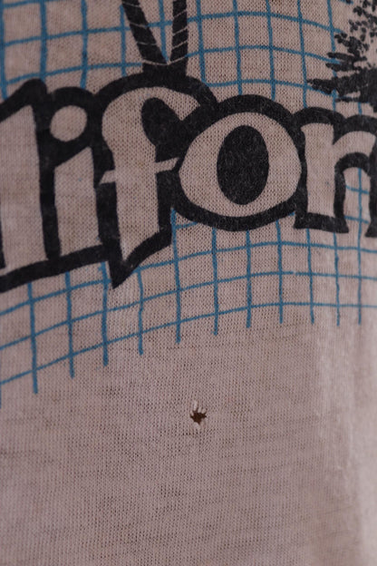Vintage 1990s California surf t shirt - Hang Ten - palm tree print 42” chest