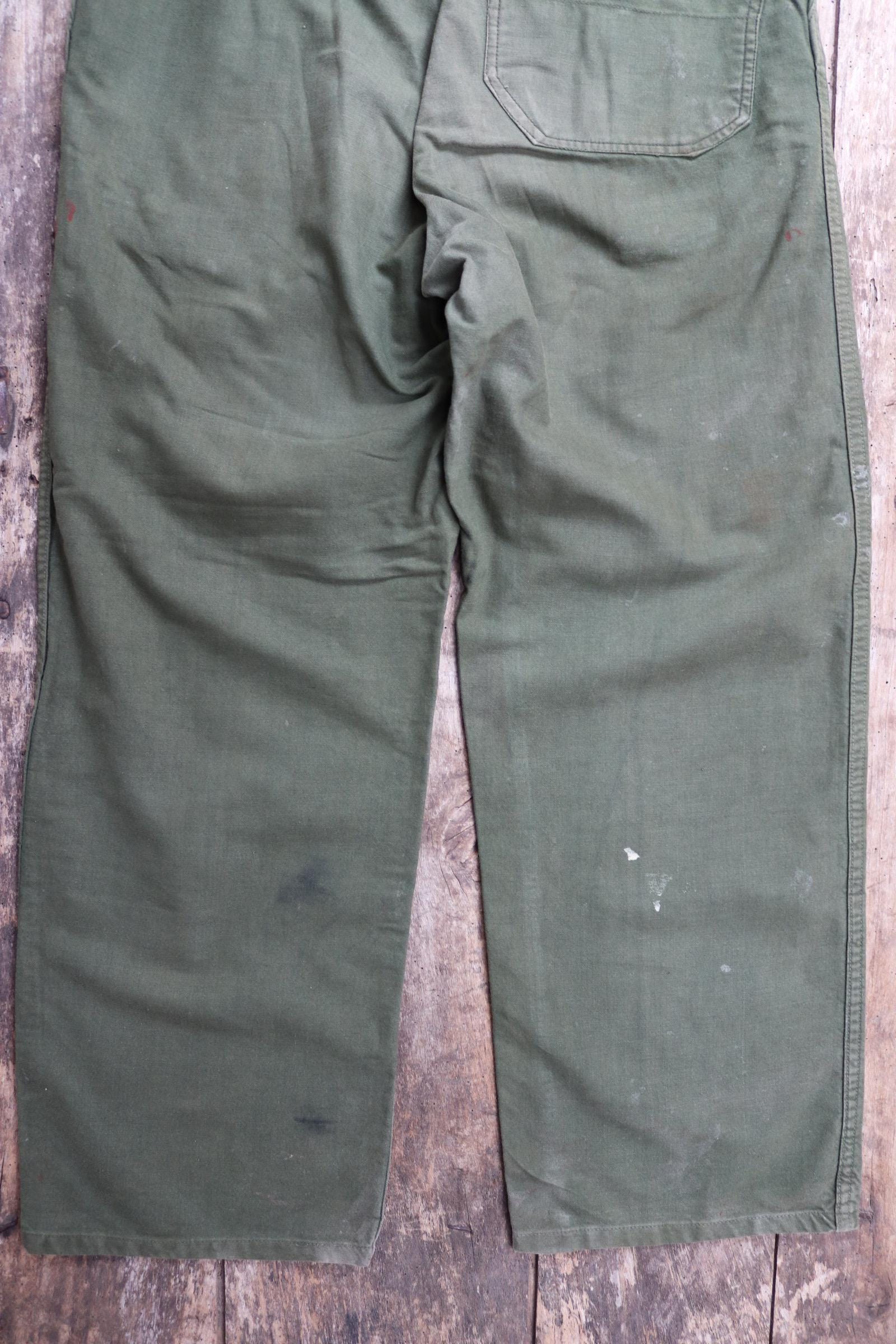 Vintage 1940s 50s Swedish military workwear trousers - utility chore pants - buckle back - 34” x 30”