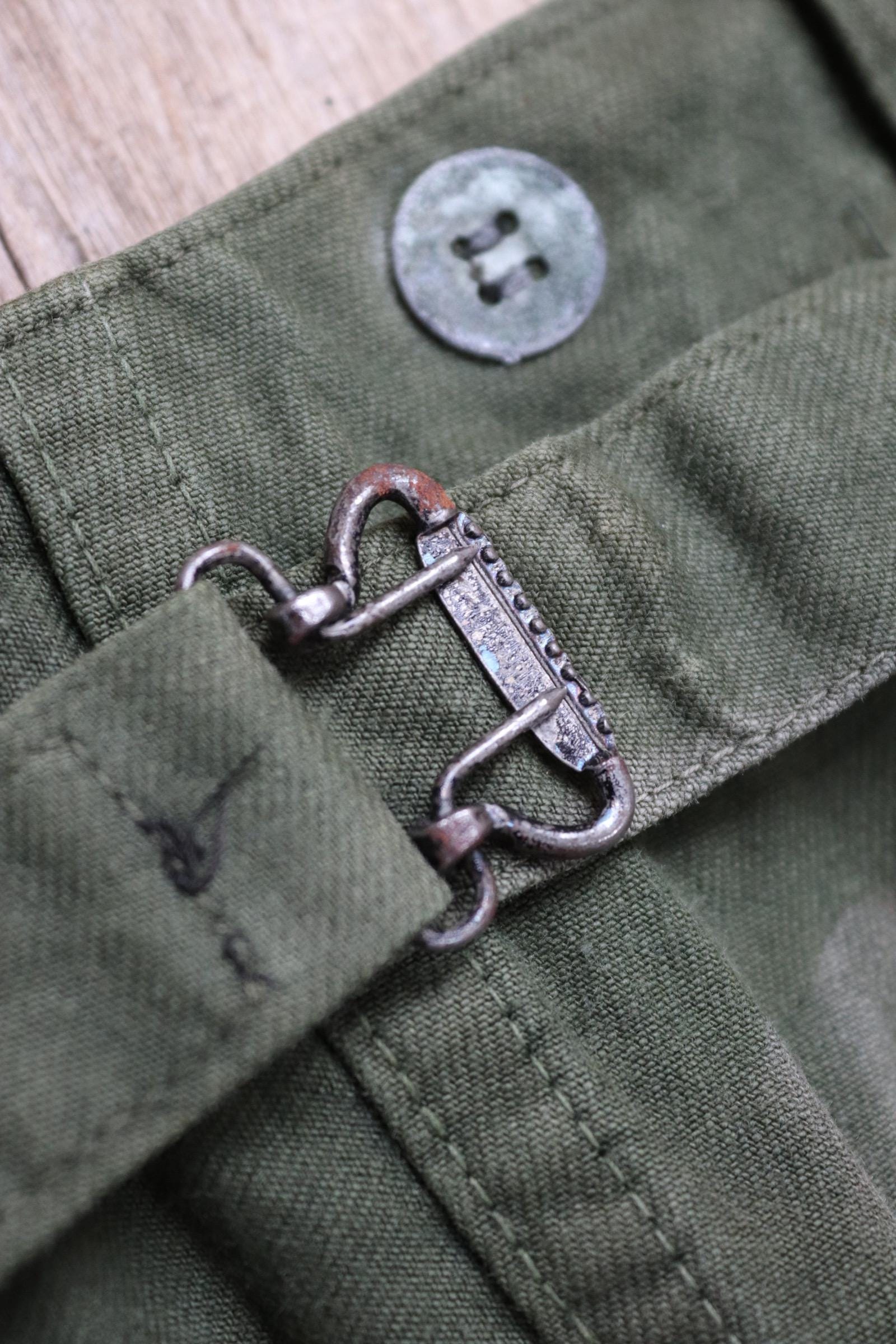 Vintage 1940s 50s Swedish military workwear trousers - utility chore pants - buckle back - 34” x 30”
