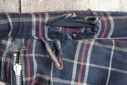 Vintage 1950s Barbour International Suit trousers - waxed cotton - 30" x 27" - Newey press studs - for motorcycle riding - dispatch rider
