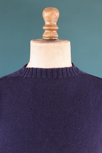 Vintage wool Guernsey jumper - fisherman workwear - Breton sweater - 41” chest