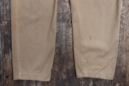 Vintage 1900s French officer’s trousers - antique military pants - buckle back - 39x30