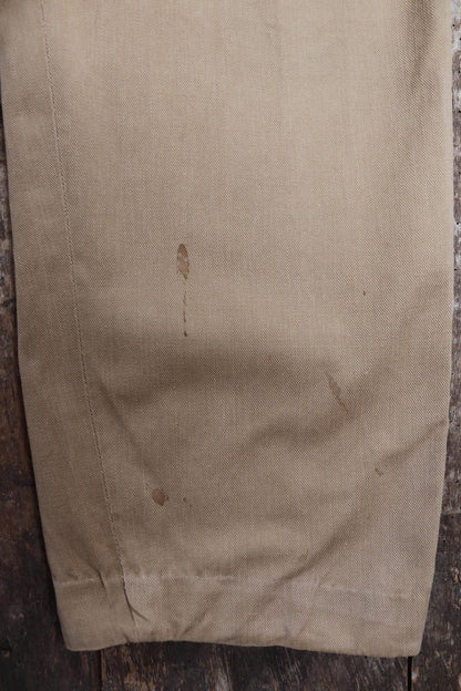 Vintage 1900s 10s French officers trousers - antique military pants - 39” x 30” - buckle back - bone buttons