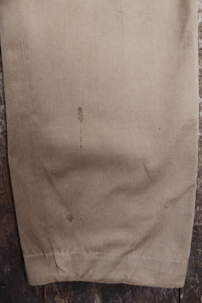 Vintage 1900s 10s French officers trousers - antique military pants - 39” x 30” - buckle back - bone buttons