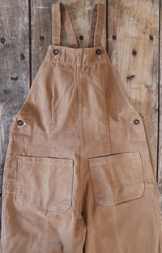 Vintage 1940s Women’s Land Army workwear overalls - land girl dungarees - bib and brace - 32” x 29”
