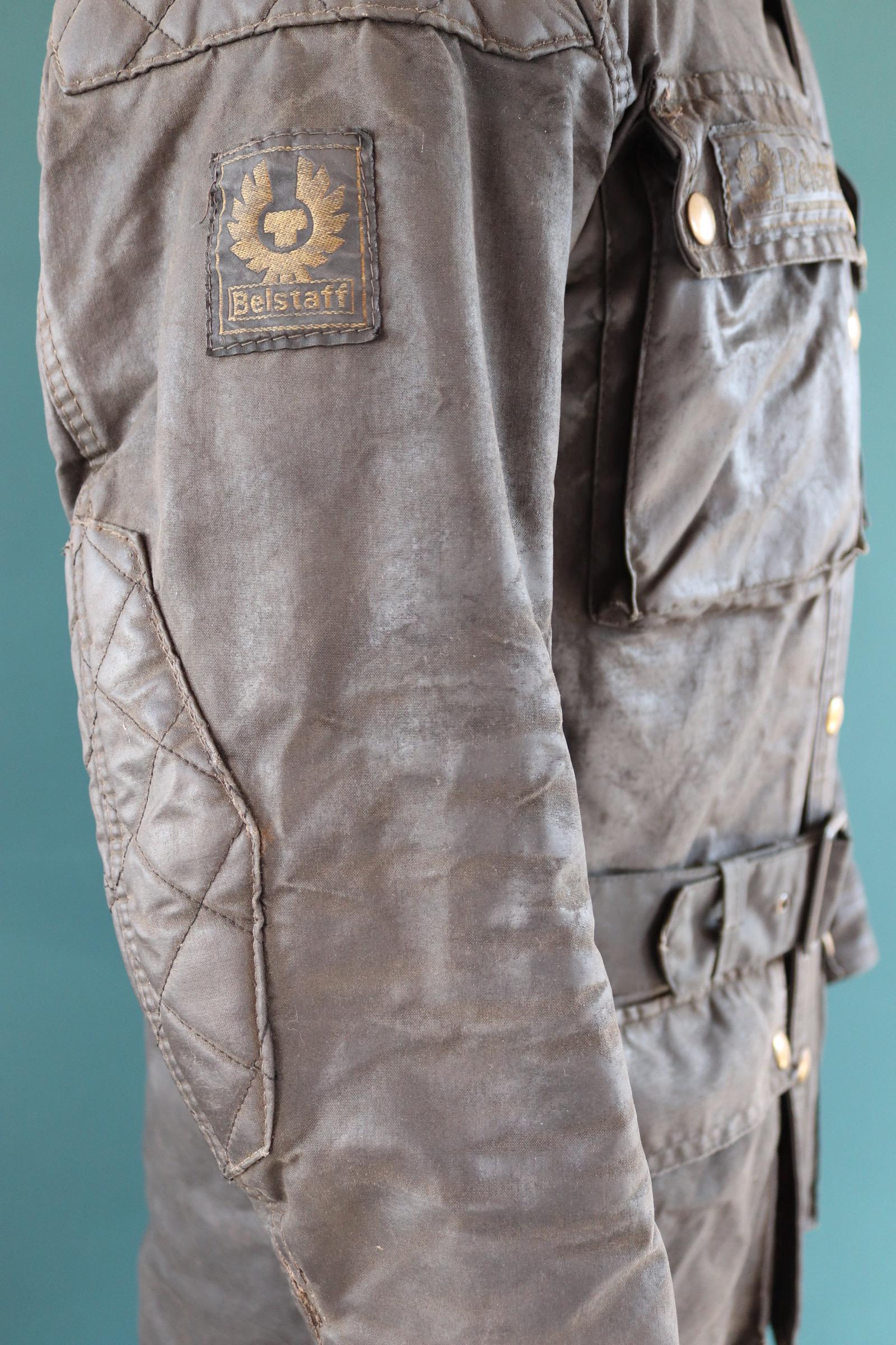 Vintage 1980s Belstaff Tourmaster trophy jacket - waxed cotton - motorcycle trial bike racing - 42" chest