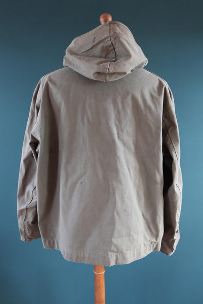Vintage 1940s 50s US Navy foul weather smock - USN anorak - naval deck jacket - military anorak - 52” chest