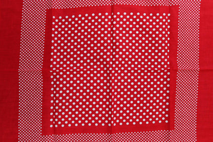 Vintage red spotted bandana - spotty hanky - pocket square - workwear neckerchief