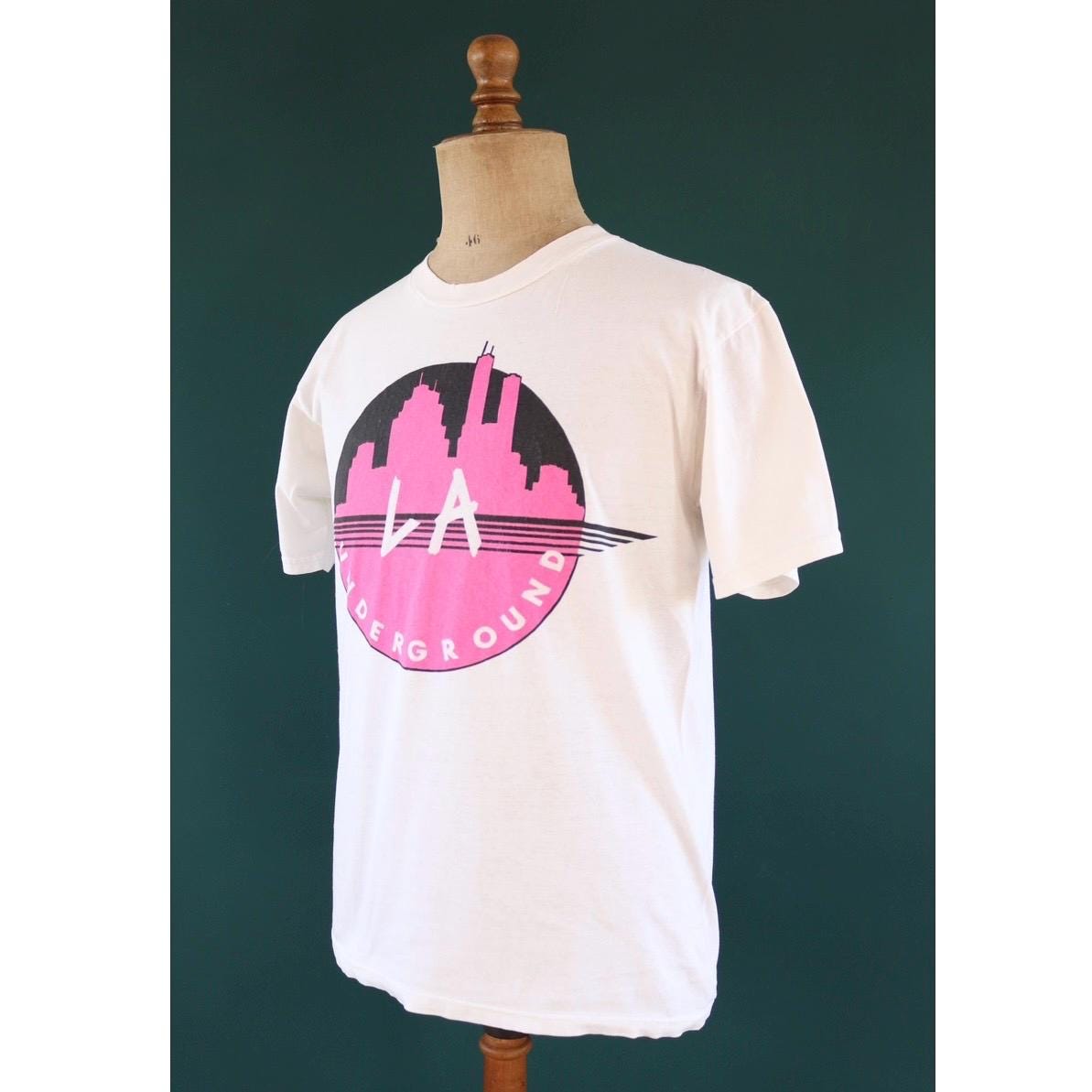 Vintage 1990s LA underground t shirt - Los Angeles print - 40” chest