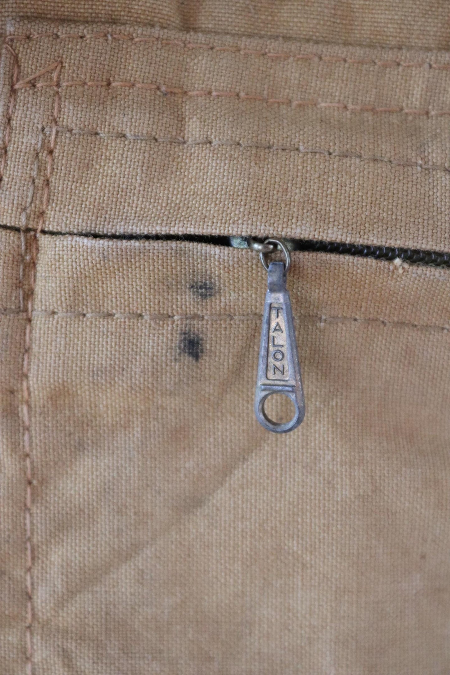Vintage 1960s LL Bean workwear jacket - canvas hunting coat - Talon zipper - script label - 45” chest