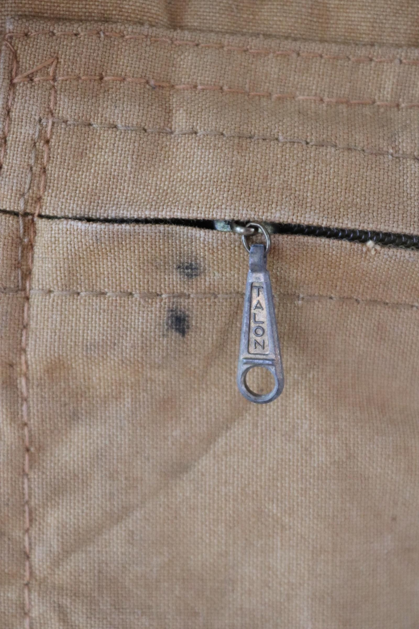 Vintage 1960s LL Bean workwear jacket - canvas hunting coat - Talon zipper - script label - 45” chest
