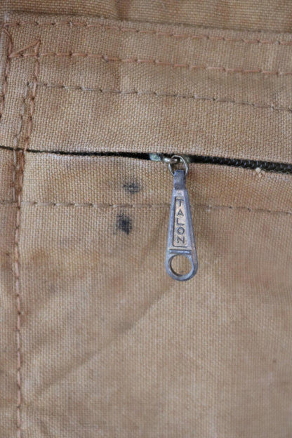 Vintage 1960s LL Bean workwear jacket - canvas hunting coat - Talon zipper - script label - 45” chest