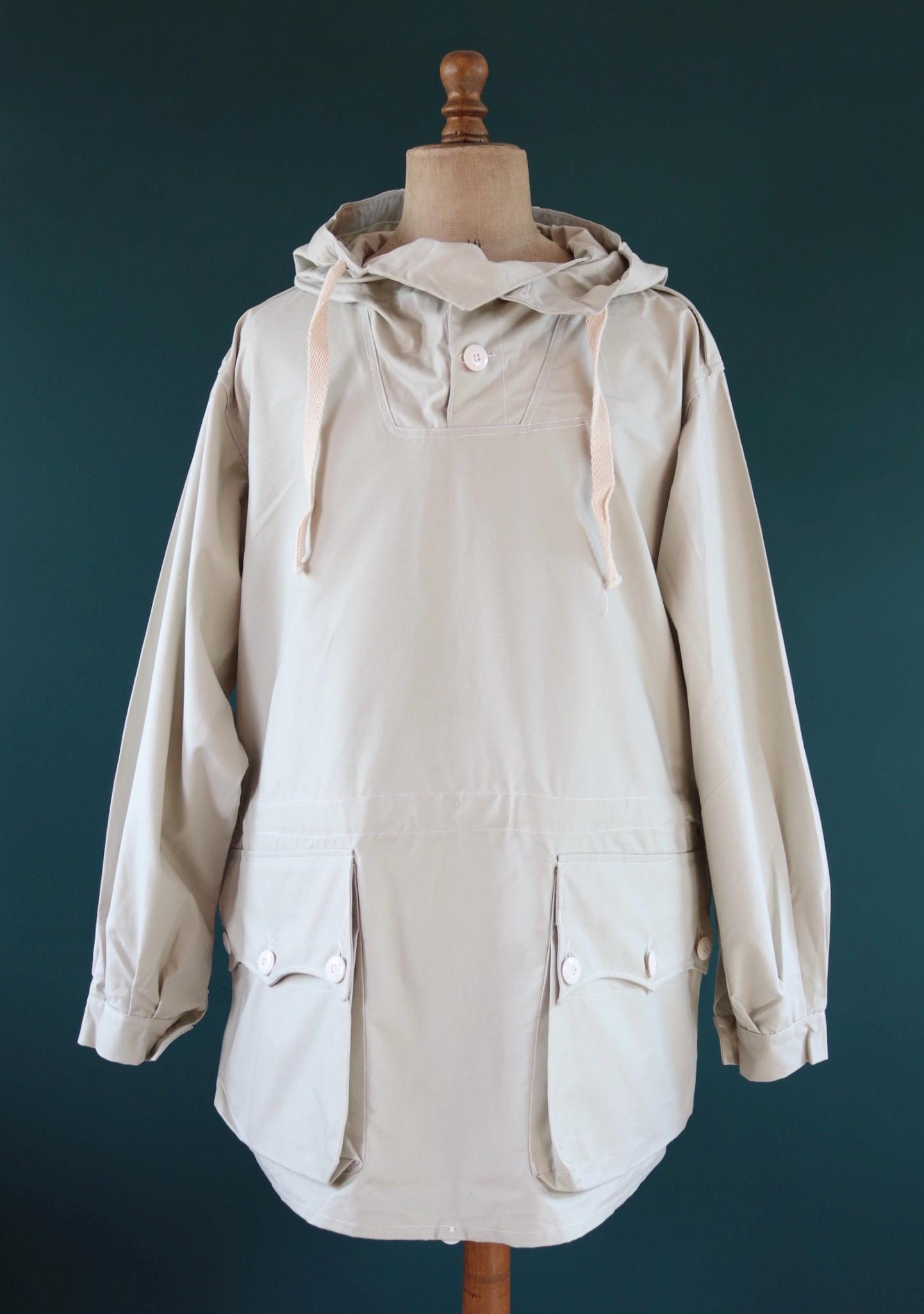 Vintage 1960s Swedish snow blouse smock - snoblus - military anorak - 57” chest