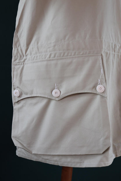 Vintage 1960s Swedish snow blouse smock - snoblus - military anorak - 57” chest