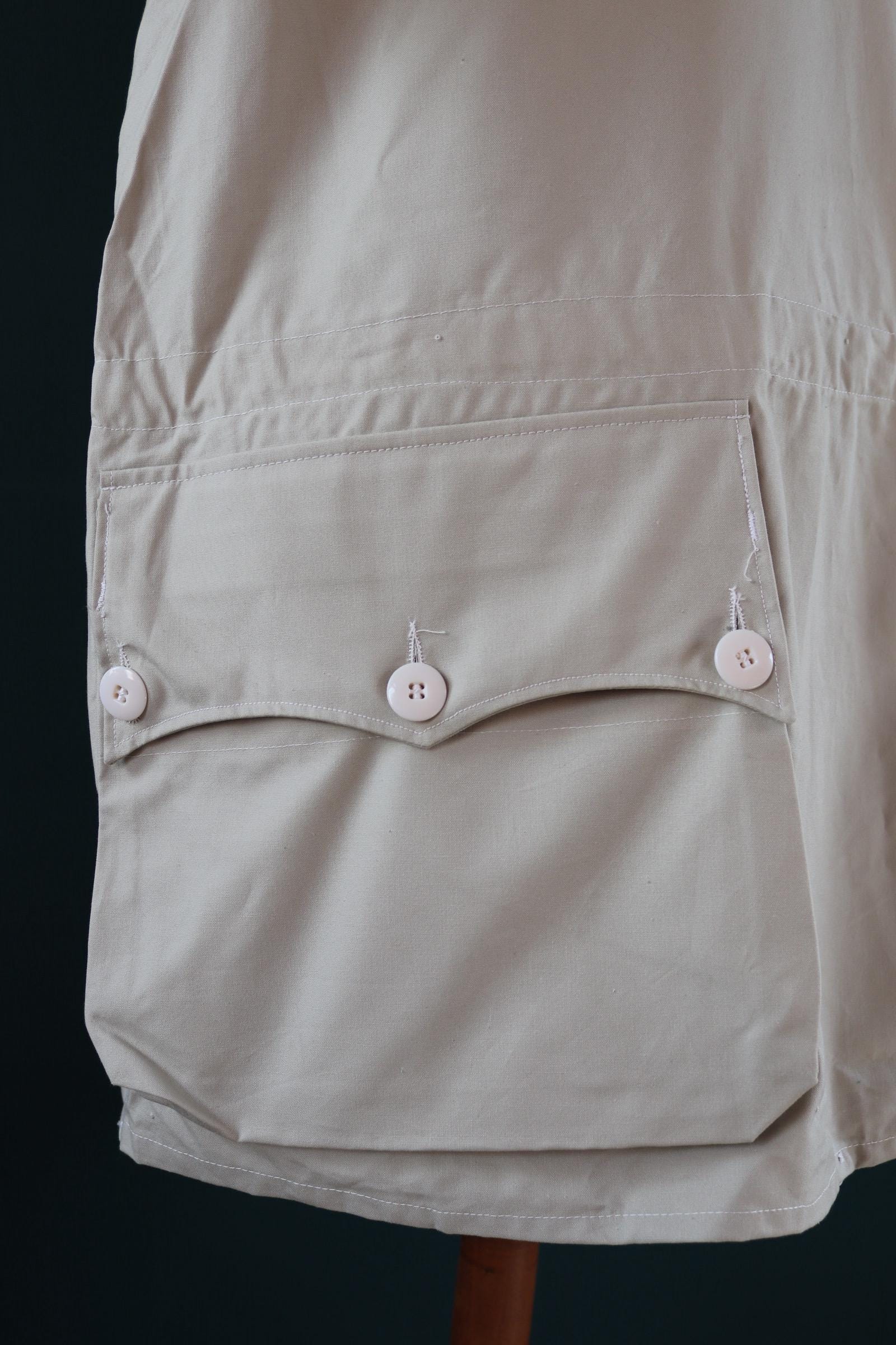 Vintage 1960s Swedish snow blouse smock - snoblus - military anorak - 57” chest