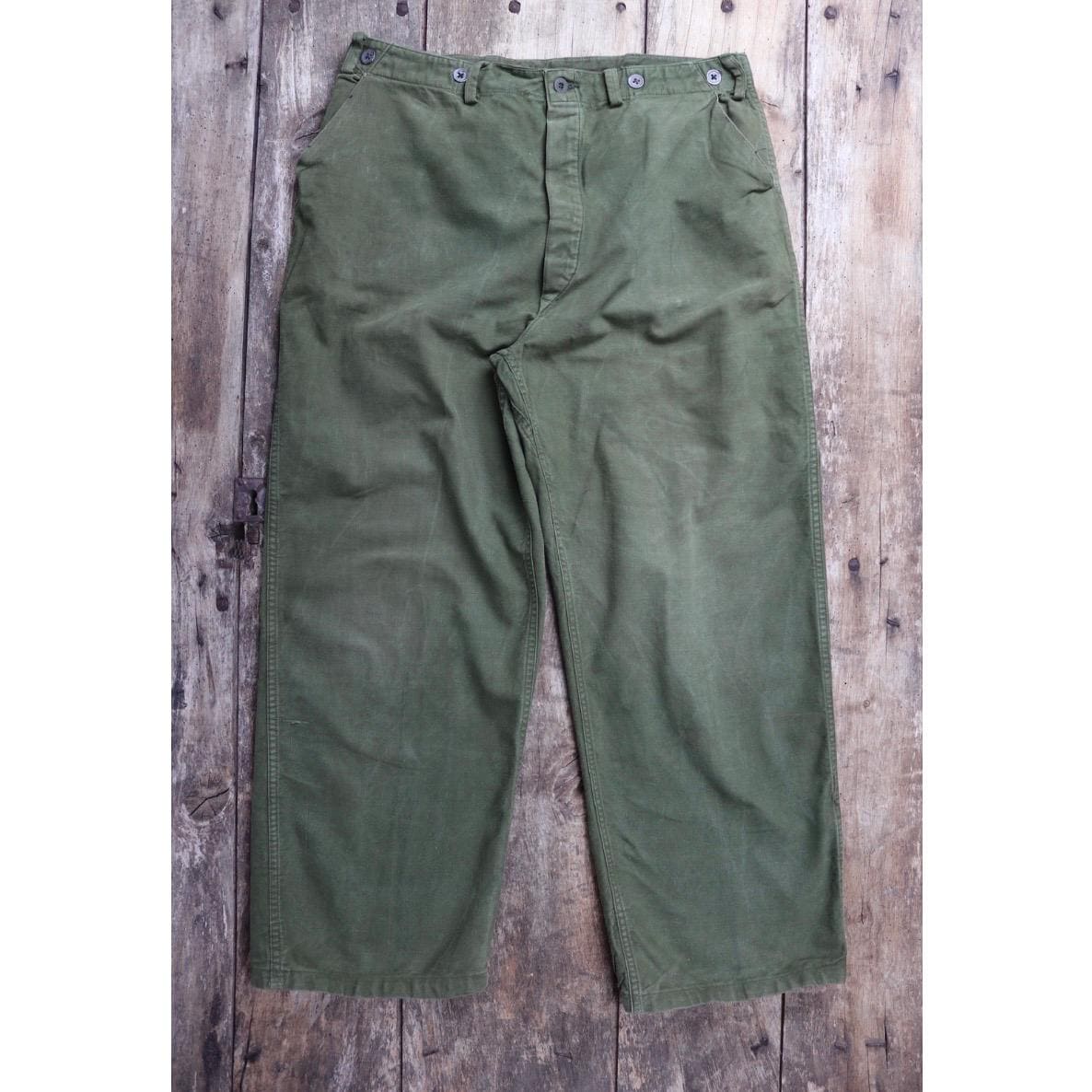 Vintage Swedish military workwear trousers - 1940s chore pants - 35" x 28"
