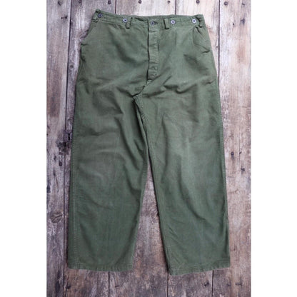 Vintage Swedish military workwear trousers - 1940s chore pants - 35" x 28"