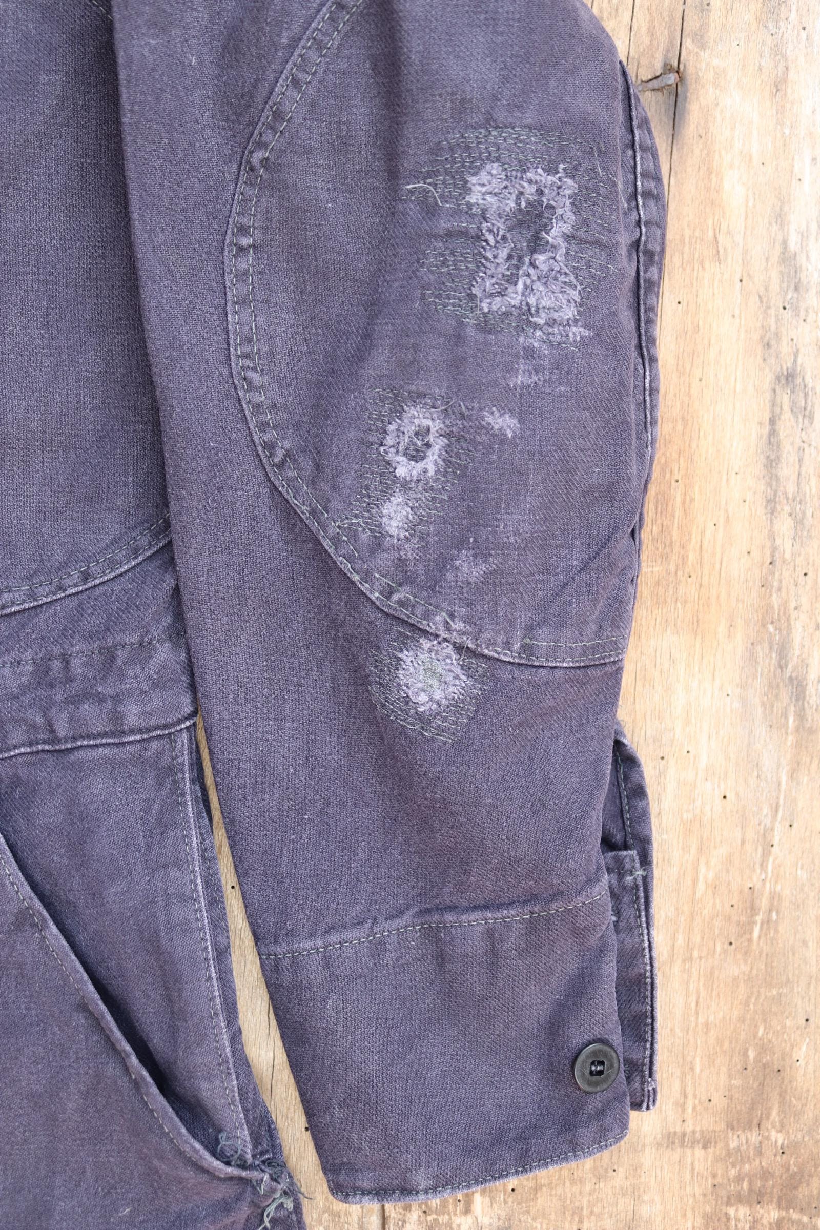 Vintage 1940s 50s Swedish black cotton tank crew coveralls - military workwear overalls - 41” x 34” x 26”