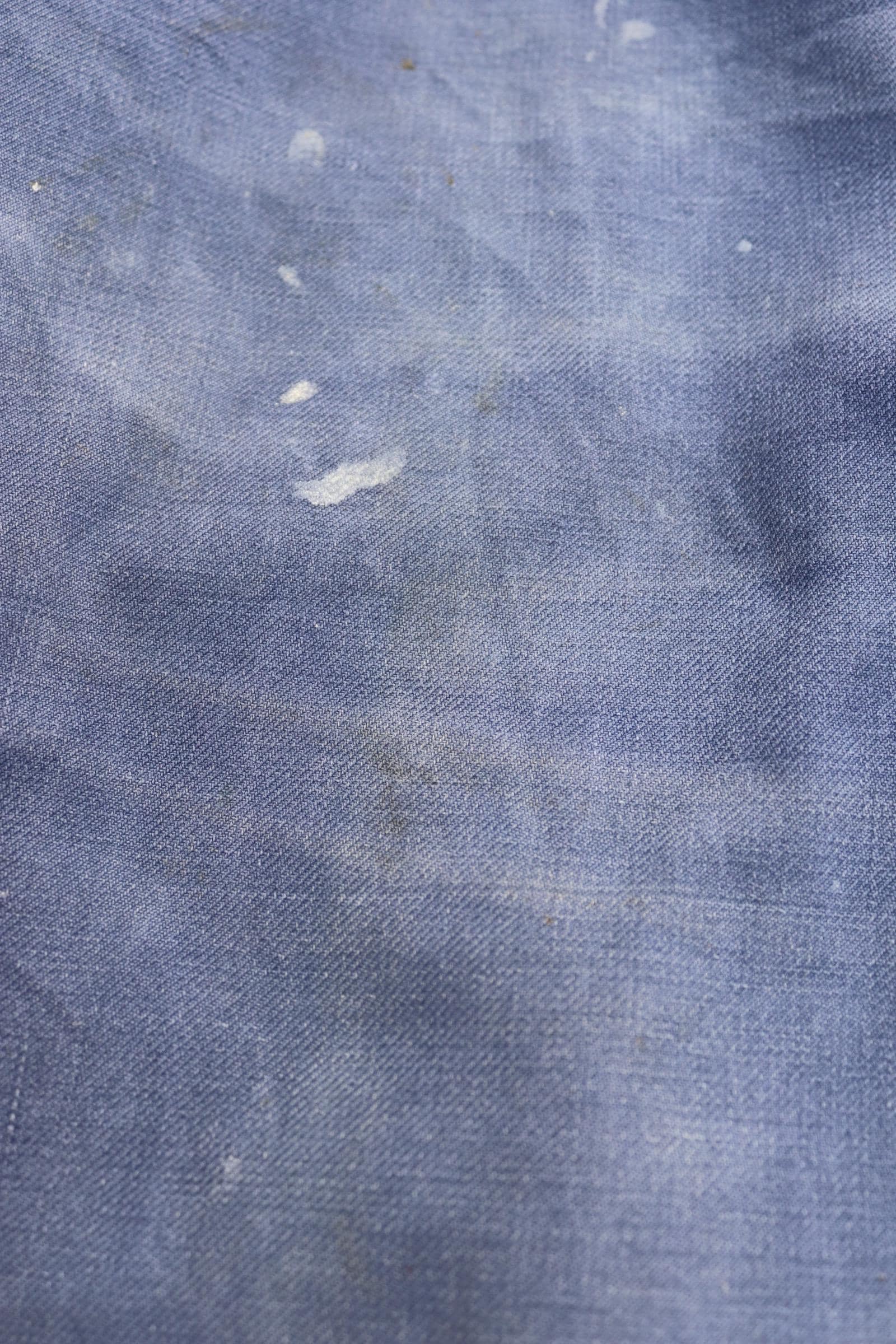 Vintage French workwear trousers - blue cotton twill pants - 1960s chore - 35” x 29”
