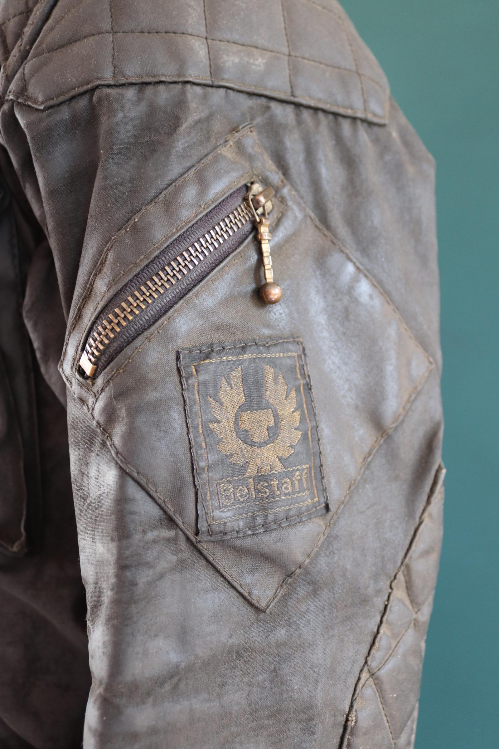 Vintage 1980s Belstaff Tourmaster trophy jacket - waxed cotton - motorcycle trial bike racing - 42" chest