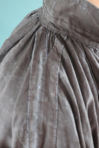 Antique 1900s French biaude - indigo workwear - 90” chest - vintage smock